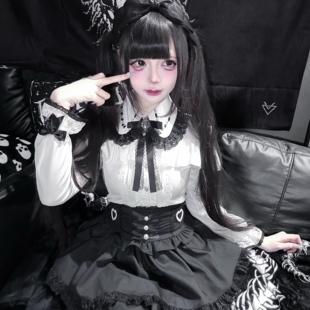 现货【甜蕾语】落雪与海原创日系少女蕾服量产系千金风套装