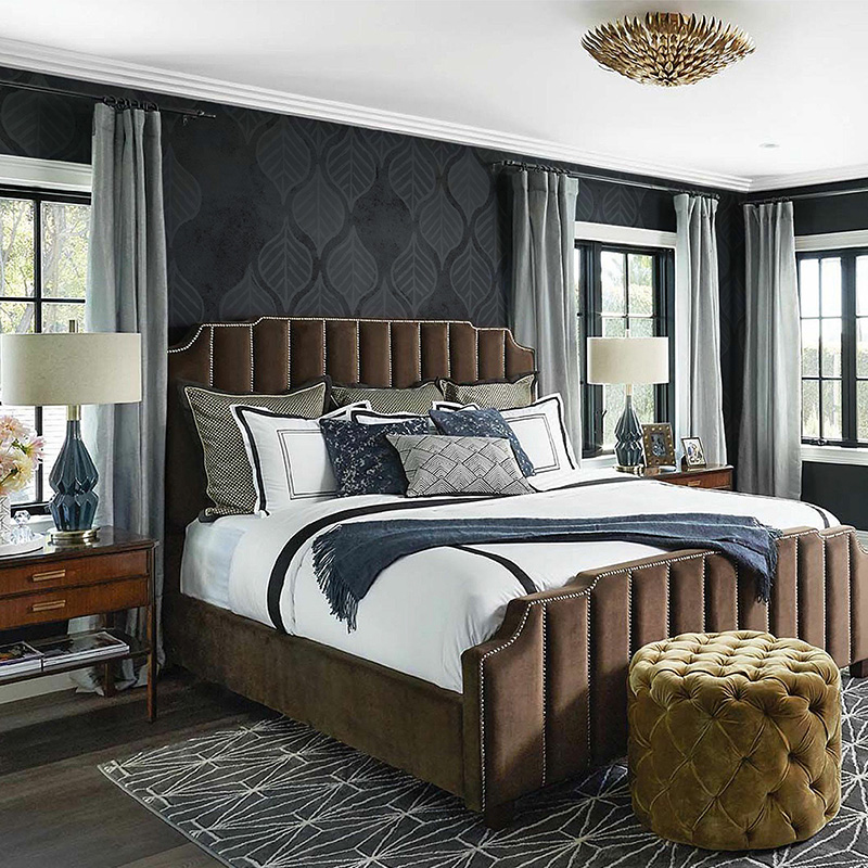 个性定制壁画 菱形格子看叶电视背景墙纸卧室客T厅大型壁纸墙画