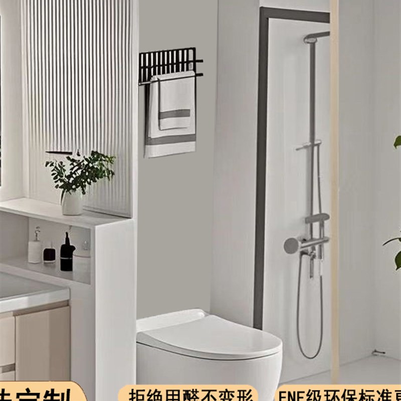 铝合金半墙柜卫生间干区夹缝收纳柜窄H蜂窝铝浴室防水隔断边柜一