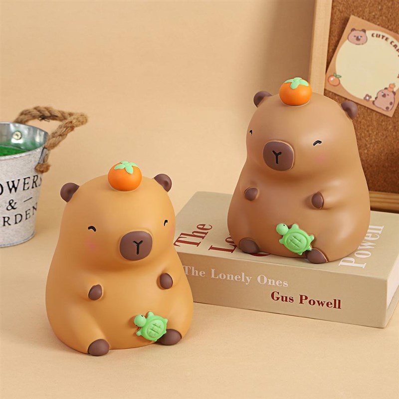 搪胶卡皮巴拉存钱罐可爱家居装饰存钱H罐送男朋友生日礼物储蓄罐