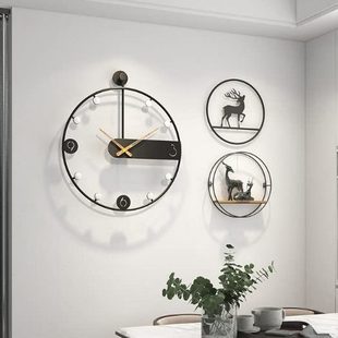 轻奢挂钟静音简约石英钟大钟表客厅创意北欧式现代时尚家用时钟
