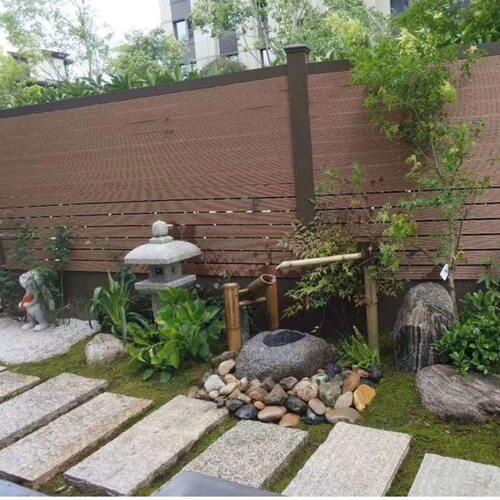 日式枯山水石钵石槽自然石盆花园小品庭院景观禅意竹子流水摆件