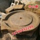 旧民间庭院流水旧石景观老石磨老石磨茶盘器片旧石磨盘石槽石雕