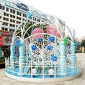 商场美陈大厅走廊型DP布置点4S造酒店创意饰装 饰国庆道具地面摆