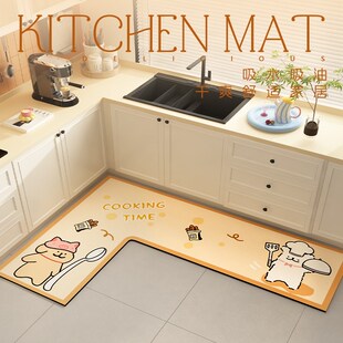 厨房7字形地垫家用吸水l型防滑吸油可擦免洗地毯垫灶台下转角脚垫