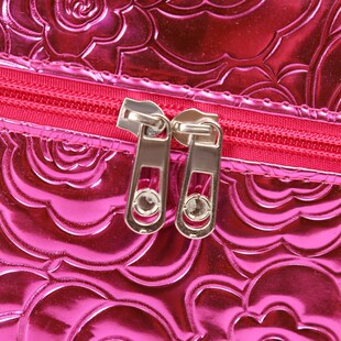 2024亮面PU手提化妆箱时尚大容量化妆包定型防水收纳包高品质