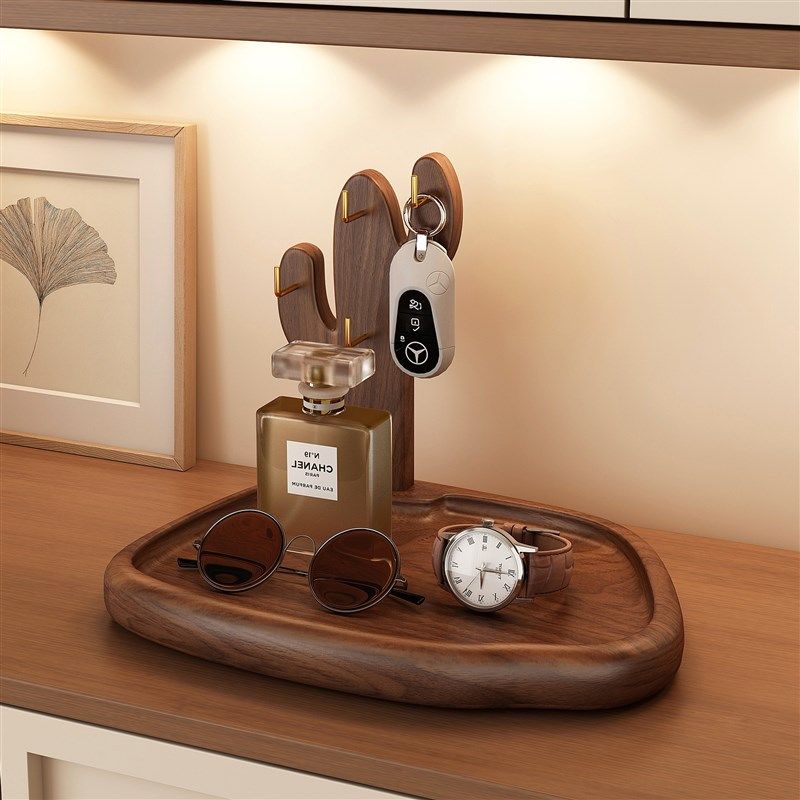 玄关置物架门口挂钥匙收纳架实木摆件首饰杂物摆放架古风装饰架子,收纳整理,桌面收纳盒,淘宝优惠券,粉丝福利购,淘宝优惠卷