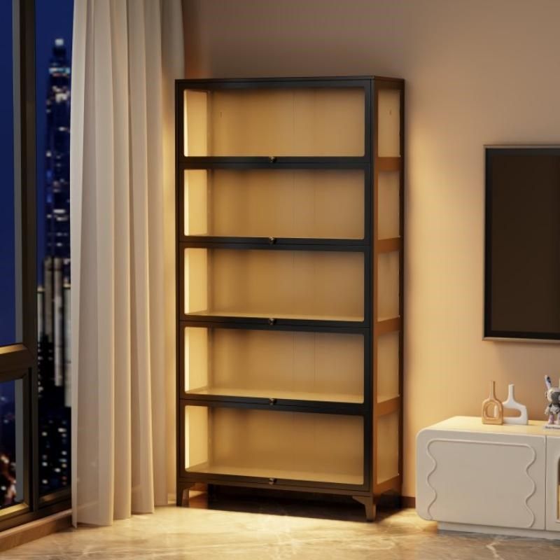 手办展示柜玻璃门痛柜防尘模型摆件陈列柜铁皮储物柜钢制收纳柜子,住宅家具,家用陈列柜,淘宝优惠券,粉丝福利购,淘宝优惠卷