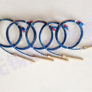 PT1000探头/铜螺纹PT100温度传感器热电阻 四氟线测温传感器