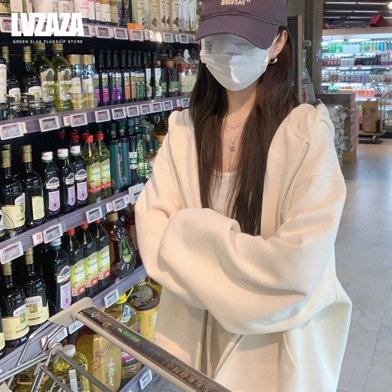 白色厚棉T外套女春秋款20