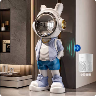 新款大号70cm小爱音响宇航员太空人摆件客厅轻奢落地软装饰品大型