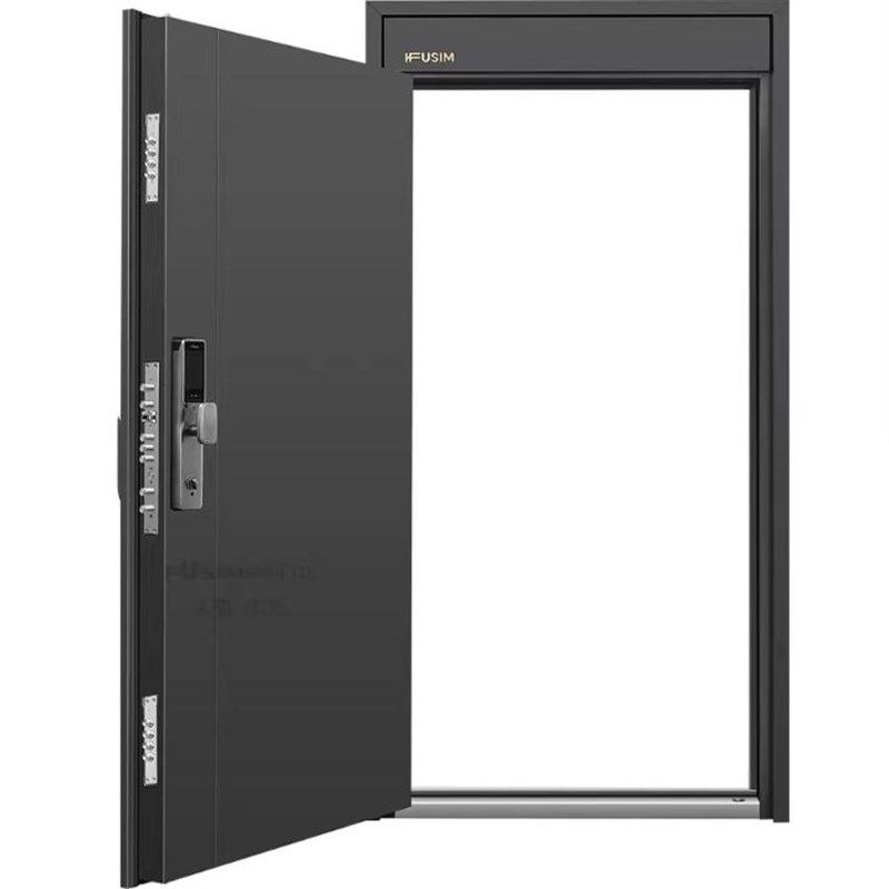 富新甲级防盗门旺吉进户安全门家用门入户门加高门楣暗铰链子母门