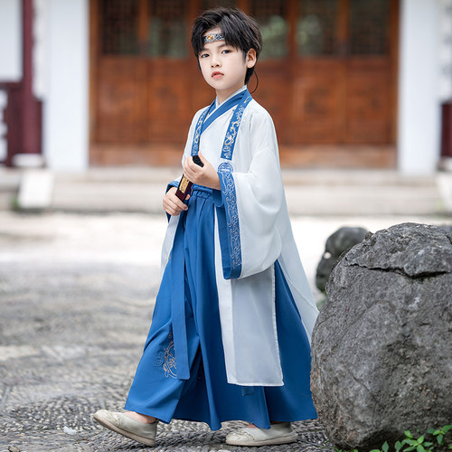男童汉服2023新款夏季儿童男款帅气国学服唐装男孩古装中国风古风
