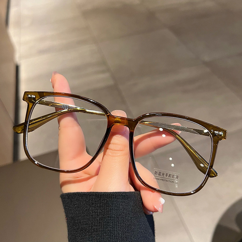 2022新款素颜神器透明镜片眼镜框男大脸大框眼镜女近视度数可配