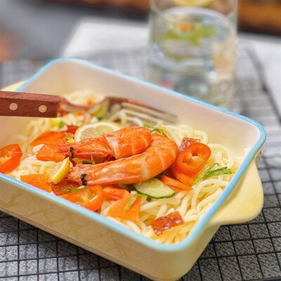 陶瓷烤盘双耳烘焙焗饭盘微波炉烤箱专用餐具盘子创意饺盘网红烤碗