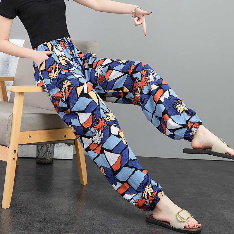 防蚊裤大人女裤子阔腿灯笼裤夏季宽松薄款棉绸大码休闲裤沙滩裤子,女装/女士精品,休闲裤,淘宝优惠券,粉丝福利购,淘宝优惠卷