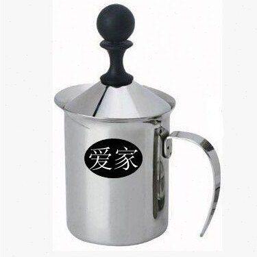 加厚304不锈钢200cc双层手动打奶泡器奶泡机拉花杯花式咖啡奶泡壶
