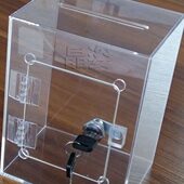 透明存钱罐带锁亚克力储钱罐小大号功德箱捐款 箱零钱收纳盒零钱罐