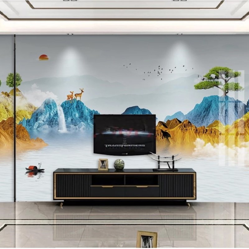 瓷砖大理石岩板电视m背景墙沙发玄关 现代简约 微晶大板Z 悬空背