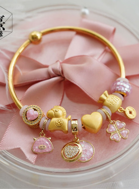 新年好运猪你马上有n钱福袋传统硬金配饰转运珠吊坠礼物送手绳女