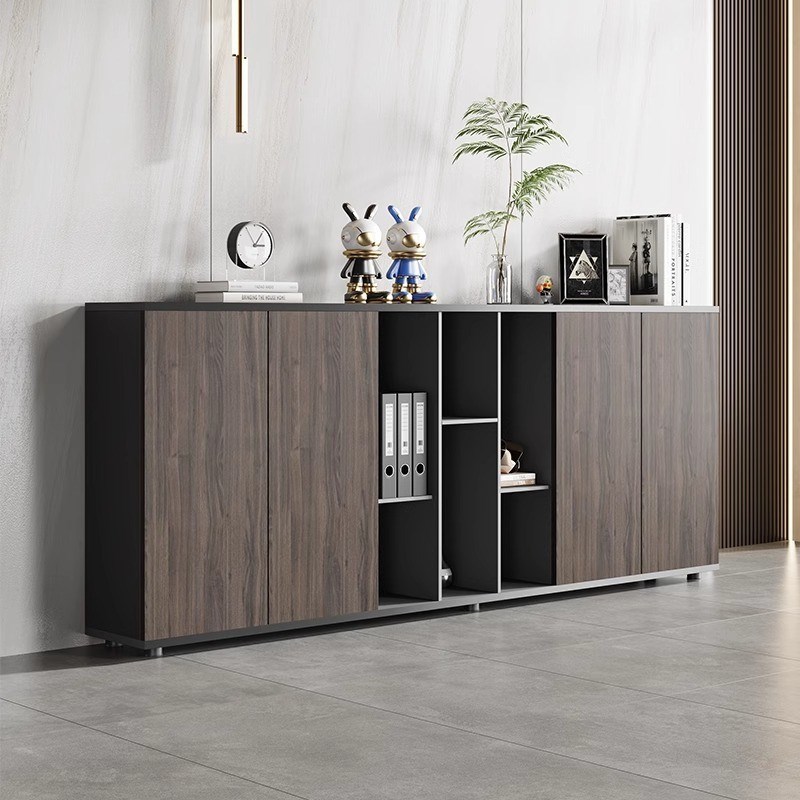 办公室文件柜储物矮柜置物柜书柜带锁木质花槽柜R办公柜杂物收纳