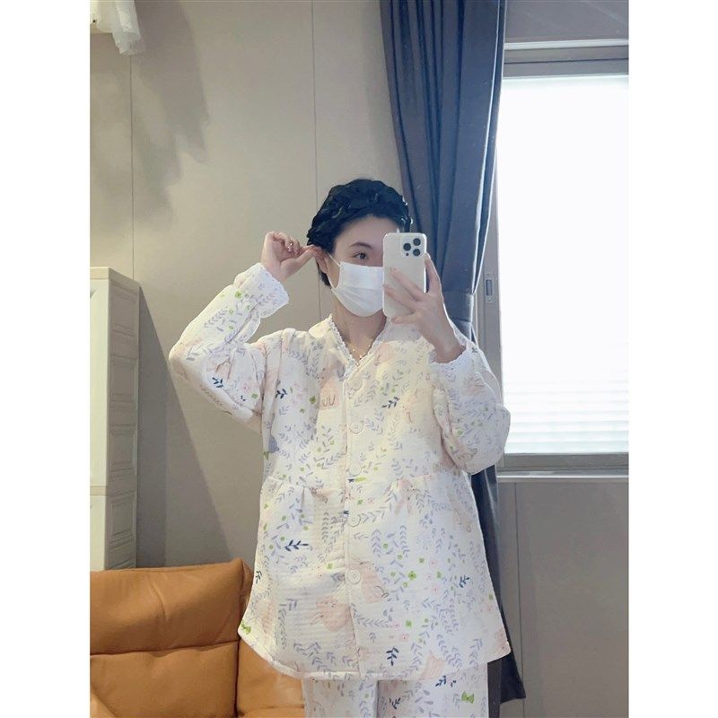 秋冬季空气棉月子服孕妇哺乳睡衣带胸垫款大码产后纯棉加厚家居服,孕妇装/孕产妇用品/营养,家居服套装,淘宝优惠券,粉丝福利购,淘宝优惠卷