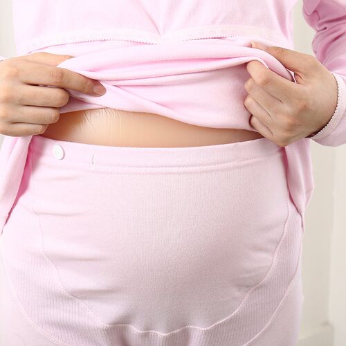 孕妇秋裤纯棉托腹单件月子裤孕期秋裤衬裤线裤睡裤秋冬款全棉套装
