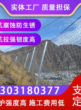 被动边坡安全防护网公路山体危岩滑坡落石拦截RXI柔性环形钢丝绳