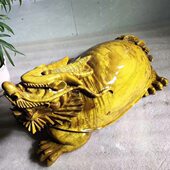 聚檀阁小叶桢楠金丝楠满水波云彩纹理龙龟手工雕刻工艺收藏品摆件