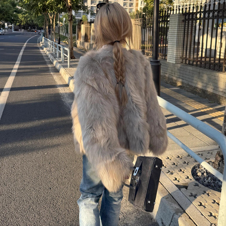 彷狐狸毛皮草外套女冬季
