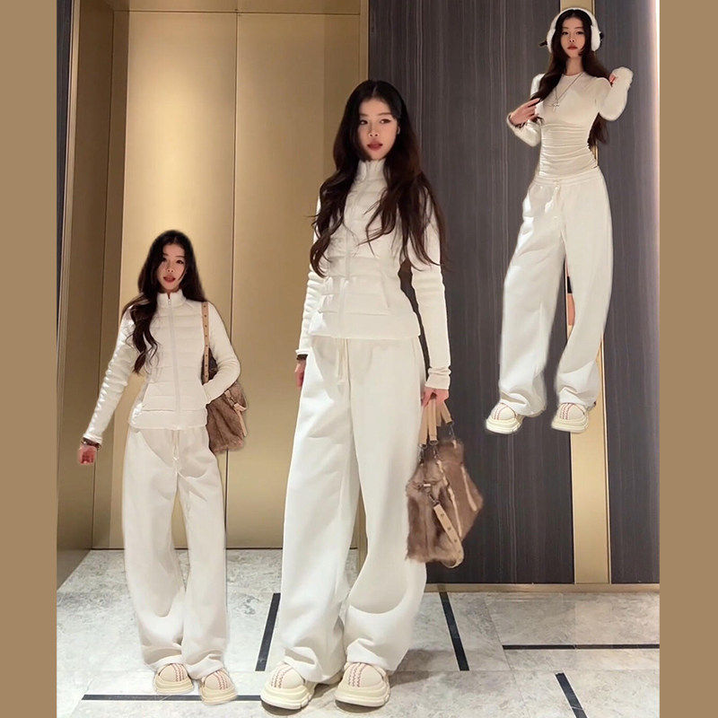 白色羽绒服内胆女冬季轻