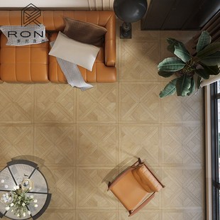 法式拼花木纹砖800800复古阳台客厅防滑地砖胡桃木卧室书房地板砖