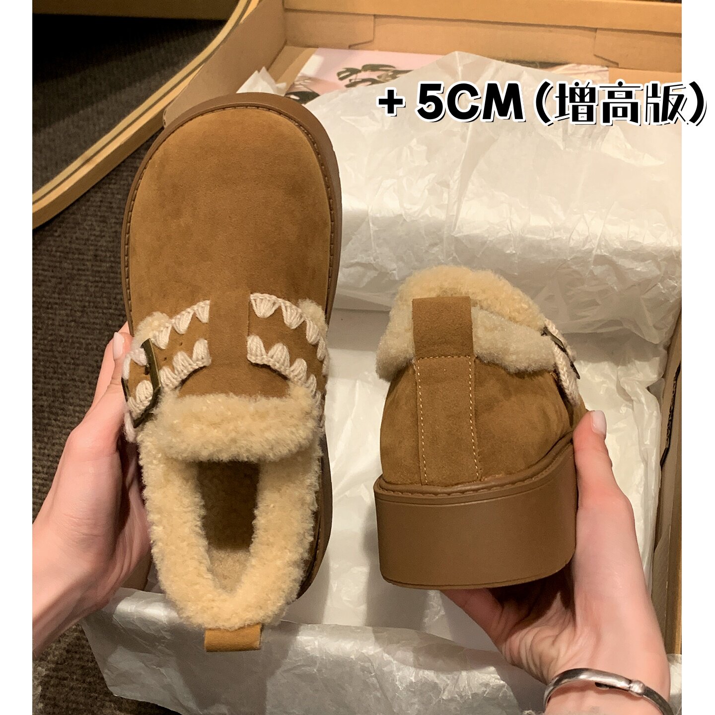 厚底加绒勃肯鞋女2026新