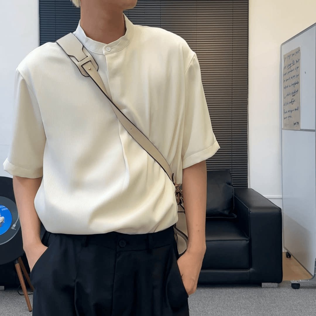 夏季新款轻熟男士圆领短