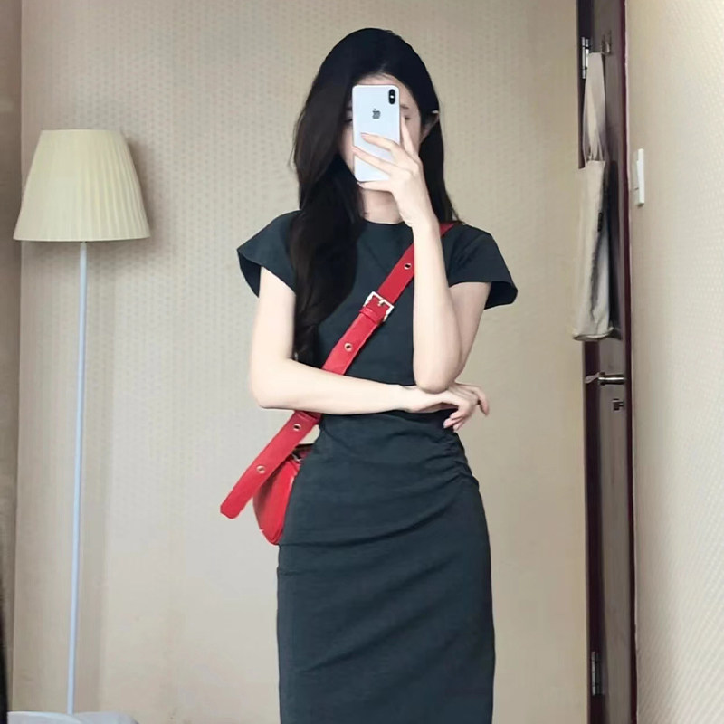 修身短袖洋装女夏2026新