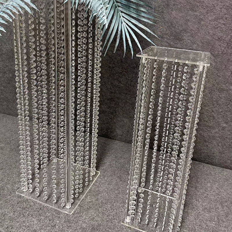 婚庆道具亚克力透明烛台水晶珠帘花架餐桌摆件T台路引创意装饰件,节庆用品/礼品,路引,淘宝优惠券,粉丝福利购,淘宝优惠卷