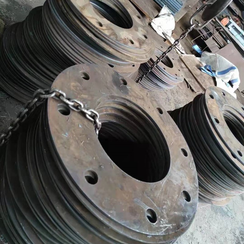 法兰盘钢板预埋件加工定做5 6 8 10 12  20mm厚镀锌铁板切割焊接图片