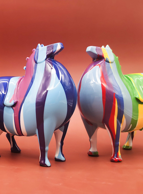 西安东西迷你淋色马摆件家居装饰品创意礼品树脂工艺品旅游纪念品