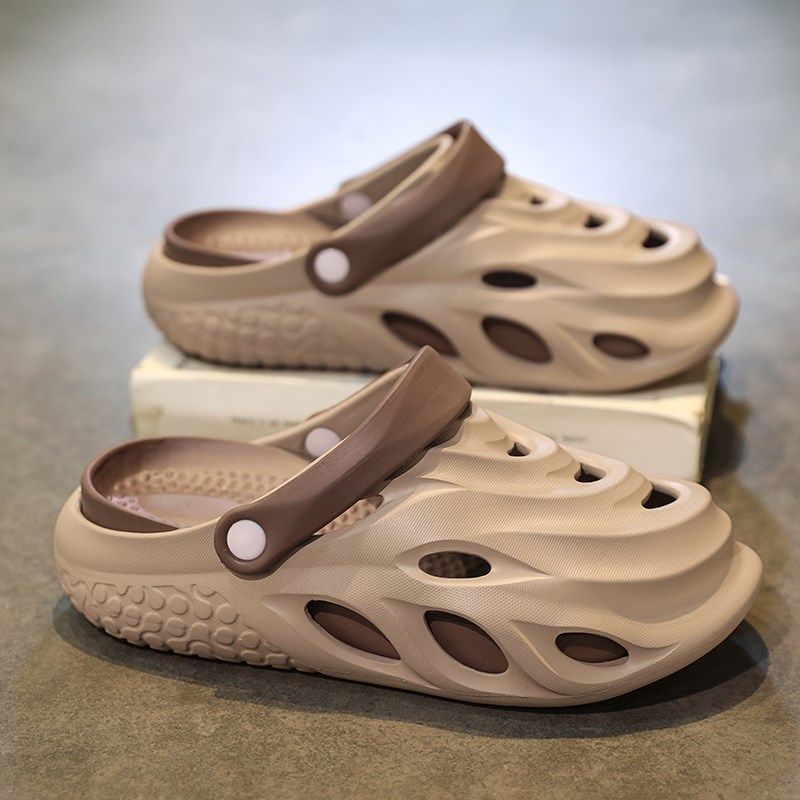 洞洞鞋男夏季外穿防滑厚底踩屎感包头沙滩拖鞋青少年两穿运动凉鞋,流行男鞋,包头拖,淘宝优惠券,粉丝福利购,淘宝优惠卷