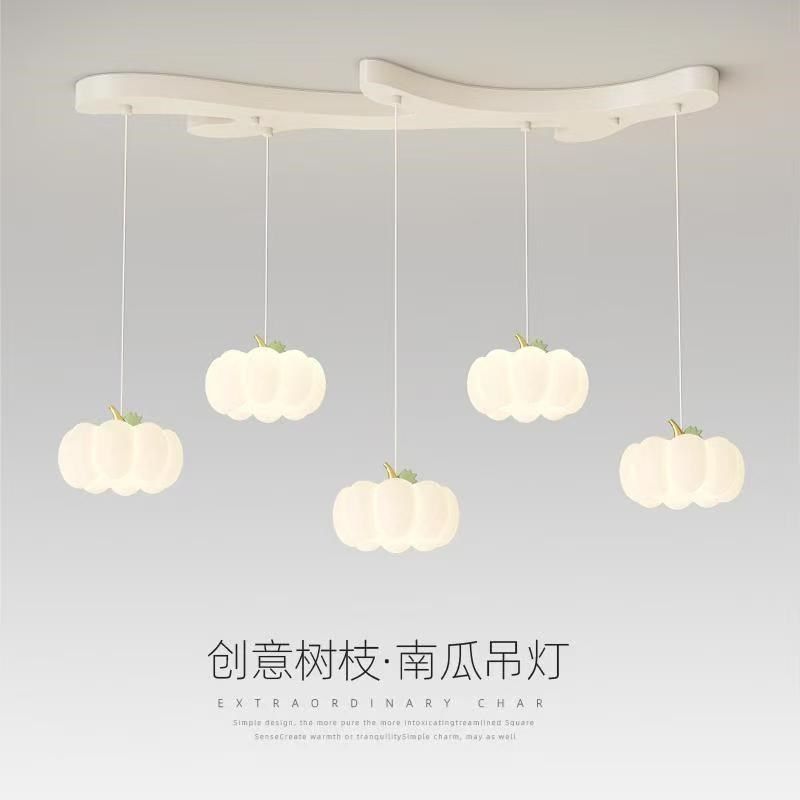 奶油餐厅吊灯北欧创意南瓜护眼温馨餐桌吊灯法式浪漫卧室床头灯,家装灯饰光源,餐厅吊灯,淘宝优惠券,粉丝福利购,淘宝优惠卷