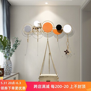 挂钥匙进门玄关挂衣钩轻奢创意门后衣服挂钩入户门挂衣架壁挂墙上