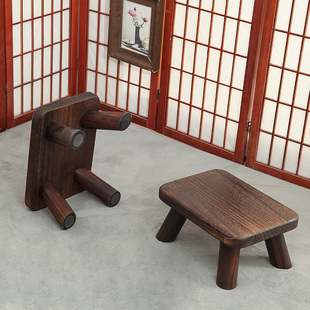 日式实木家用小板凳 原木洗衣垫脚凳 儿童宝宝矮凳子泡桐木换鞋凳