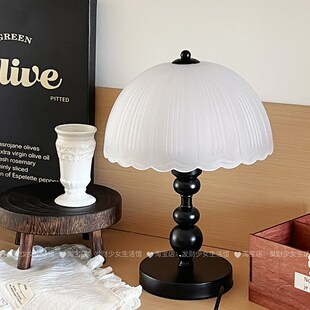 台灯轻奢高级感美式复古床头灯卧室客厅起夜桌面小夜灯氛围装饰灯