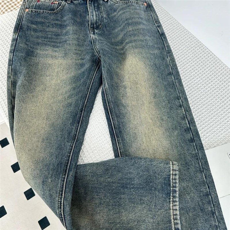 美式复古男女款宽松直筒阔腿长裤四季休闲宽松耐磨运动休闲牛仔裤,男装,牛仔裤,淘宝优惠券,粉丝福利购,淘宝优惠卷