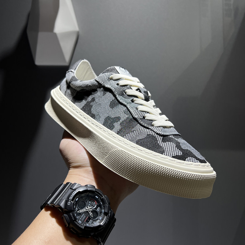 厚底帆布鞋2023夏季新款低帮透气迷彩板鞋潮流百搭运动休闲男鞋子,流行男鞋,休闲板鞋,淘宝优惠券,粉丝福利购,淘宝优惠卷