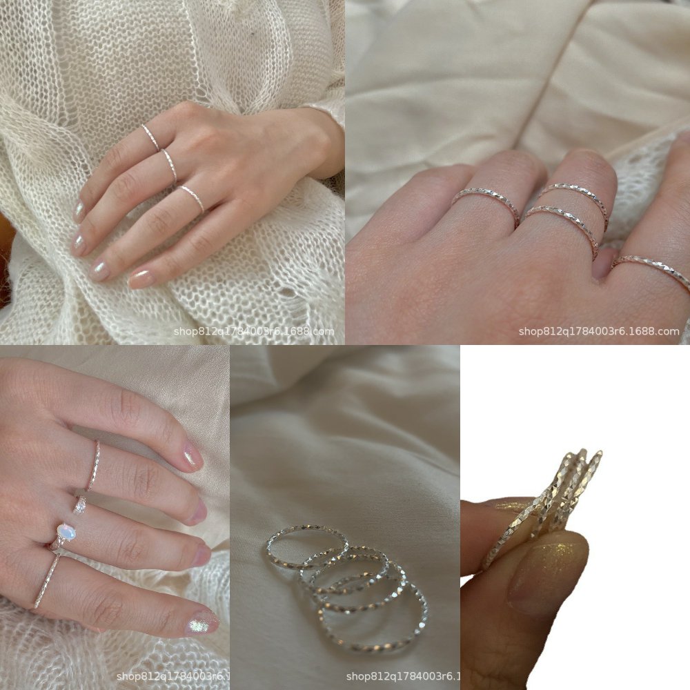 银新款异彩基细！敲戒指/指环