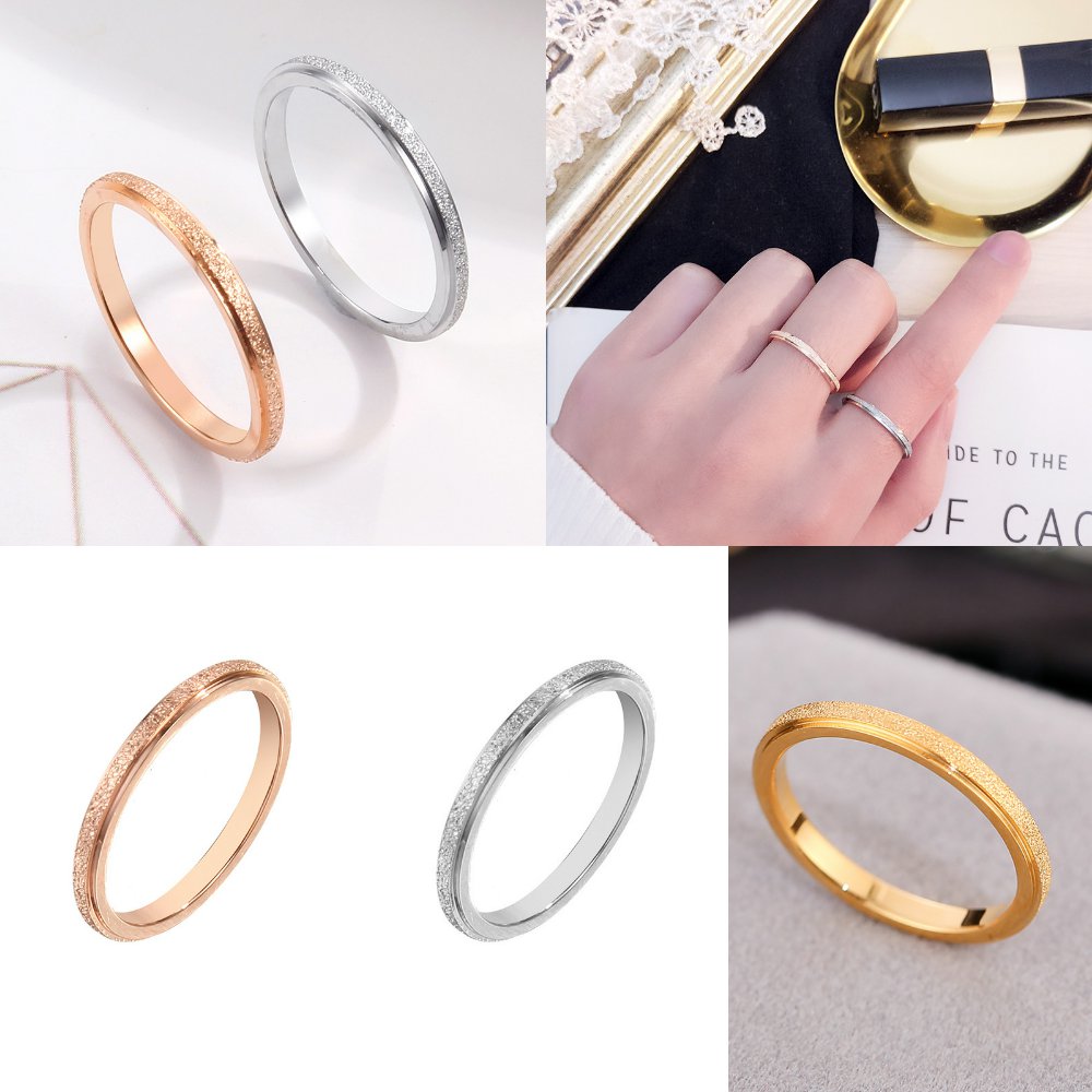 钛钢爆款韩版极细磨戒指/指环