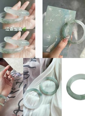 同款水墨丹青女手镯粗款古风配饰贵妃镯闺蜜手镯圆条叮当镯