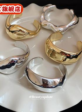 不规则扭曲开口个性手镯