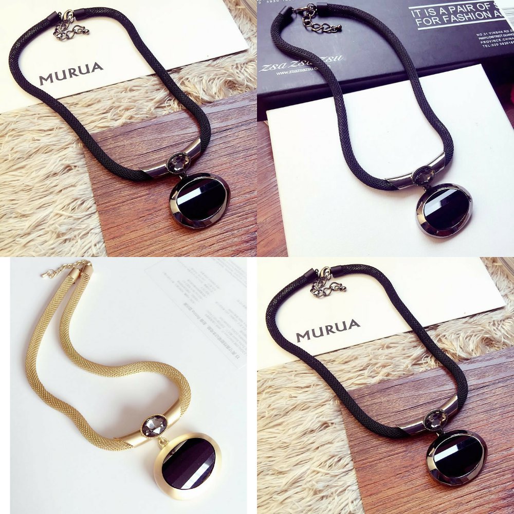 合金优雅百搭韩国项链夸张项链